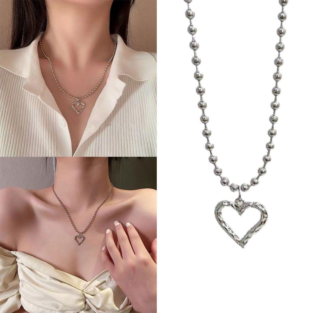 Lily Kalung Rantai Klavikula Logam Berongga Choker