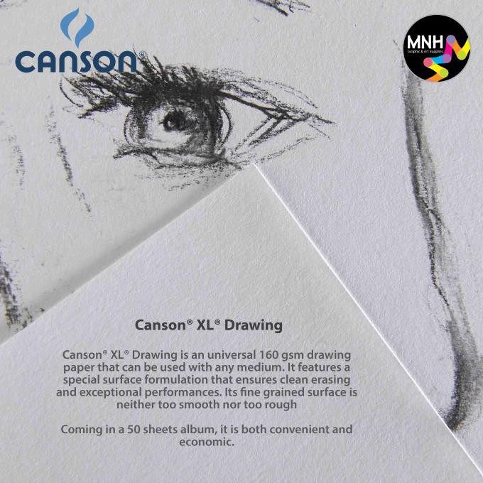 

(PERALATAN MENGGAMBAR) CANSON XL DRAWING 50S A3 160G TERBARU