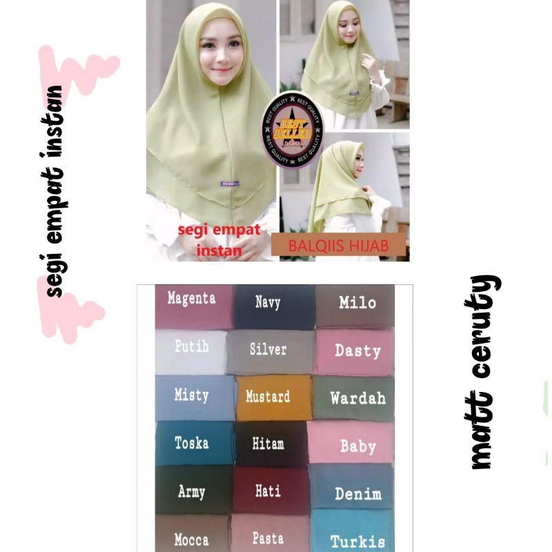 Segi Empat Instan 2 layer ceruty baby doll