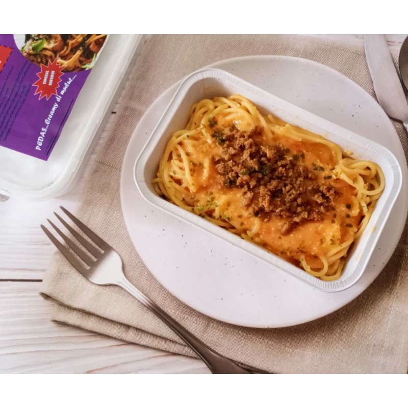 

spaghety red carbonara