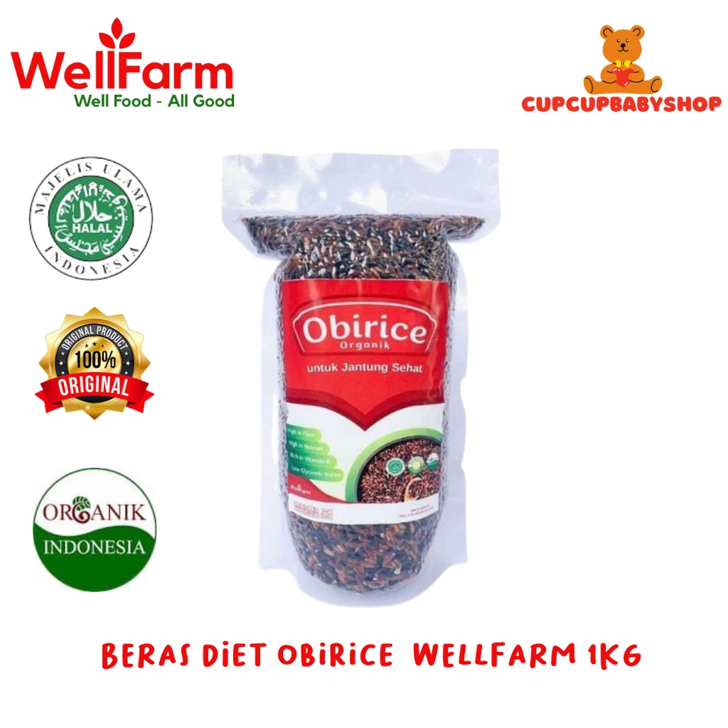 

Wellfarm Beras Jantung Sehat Obirice Organik 1kg / Beras hitam 1 kg