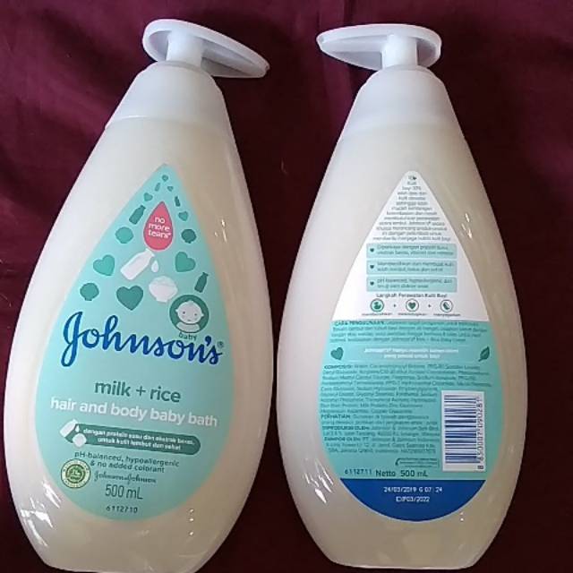 Johnsons hair and body milk rice pump johnson sabun mandi cair