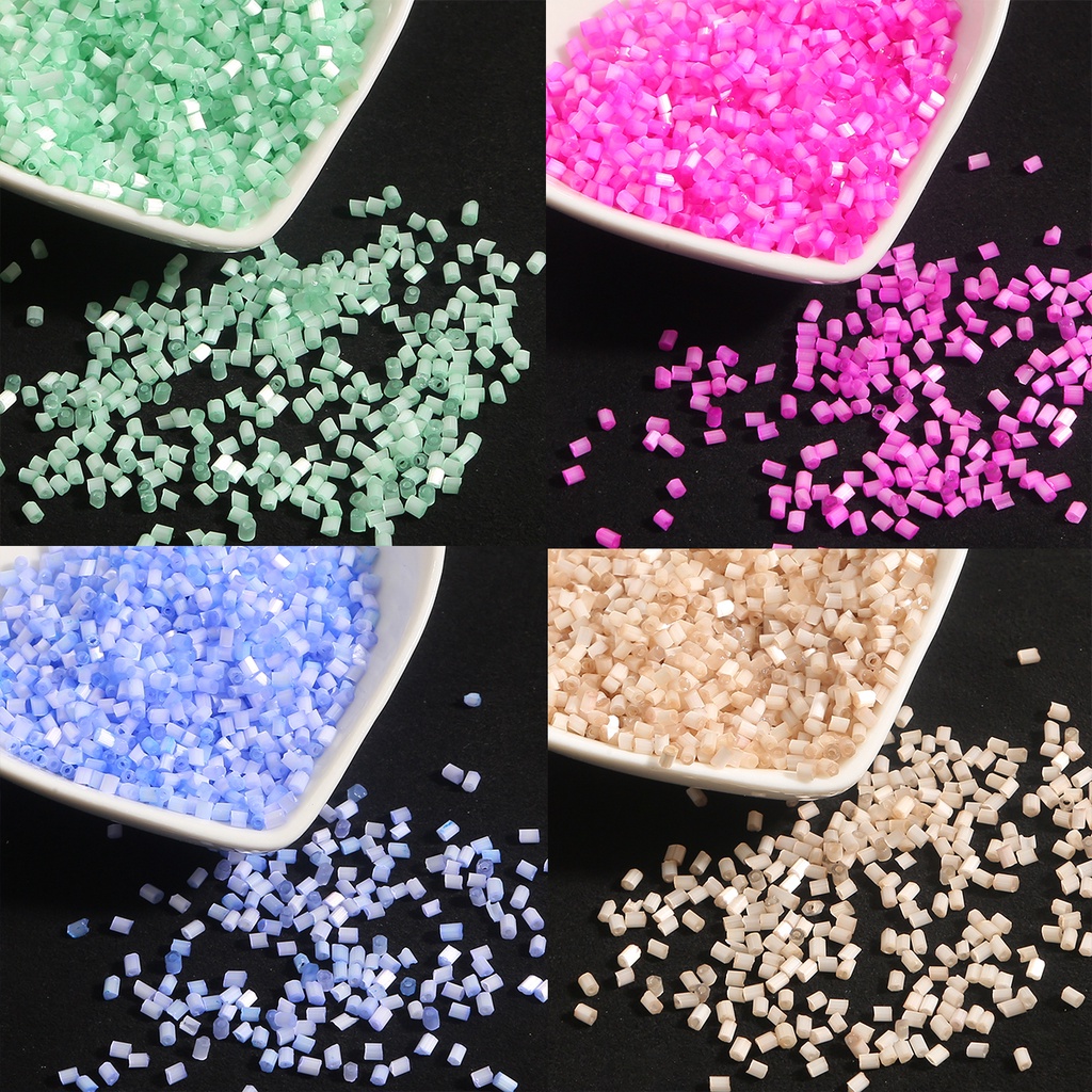 Multi warna Czech Glass Seed Beads 3600 pcs/lot 2mm Putaran Tabung Spacer Beads Untuk DIY Membuat Perhiasan Kalung Gelang Aksesori