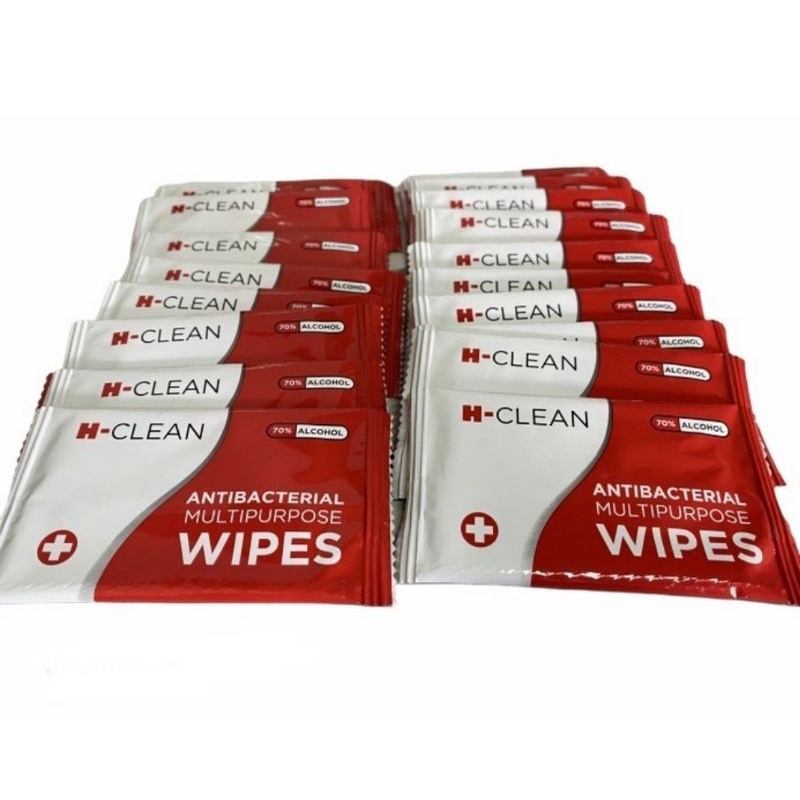 Tissue basah beralkohol 70% (H-Clean wipes)