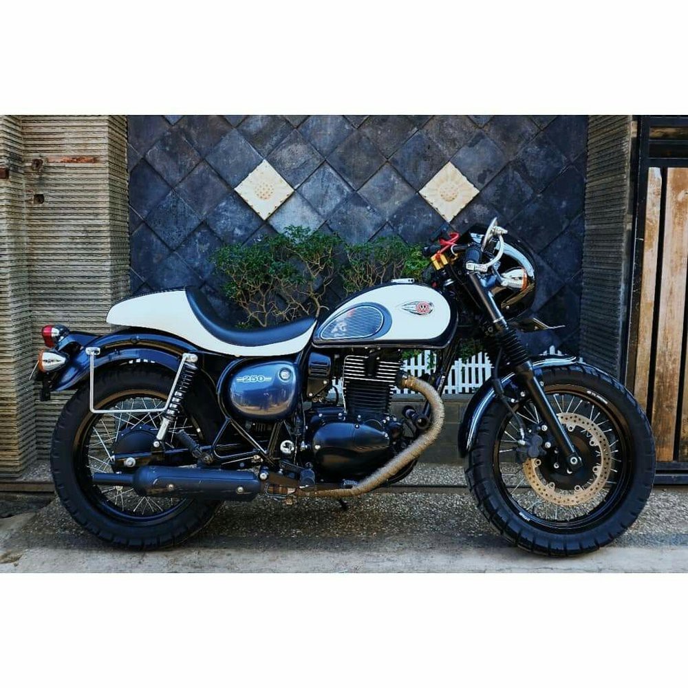 Jok Custom Cafe Racer Kawasaki W250 Estrella Shopee Indonesia