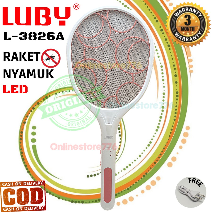 RAKET NYAMUK LUBY L3826 / RAKET NYAMUK CHARGER / RAKET NYAMUK / RAKET NYAMUK LISTRIK / L 3826