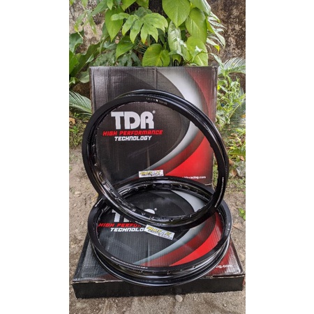 Velg TDR wshape warna hitam gilap uk 140 160 dan 185 ring 17