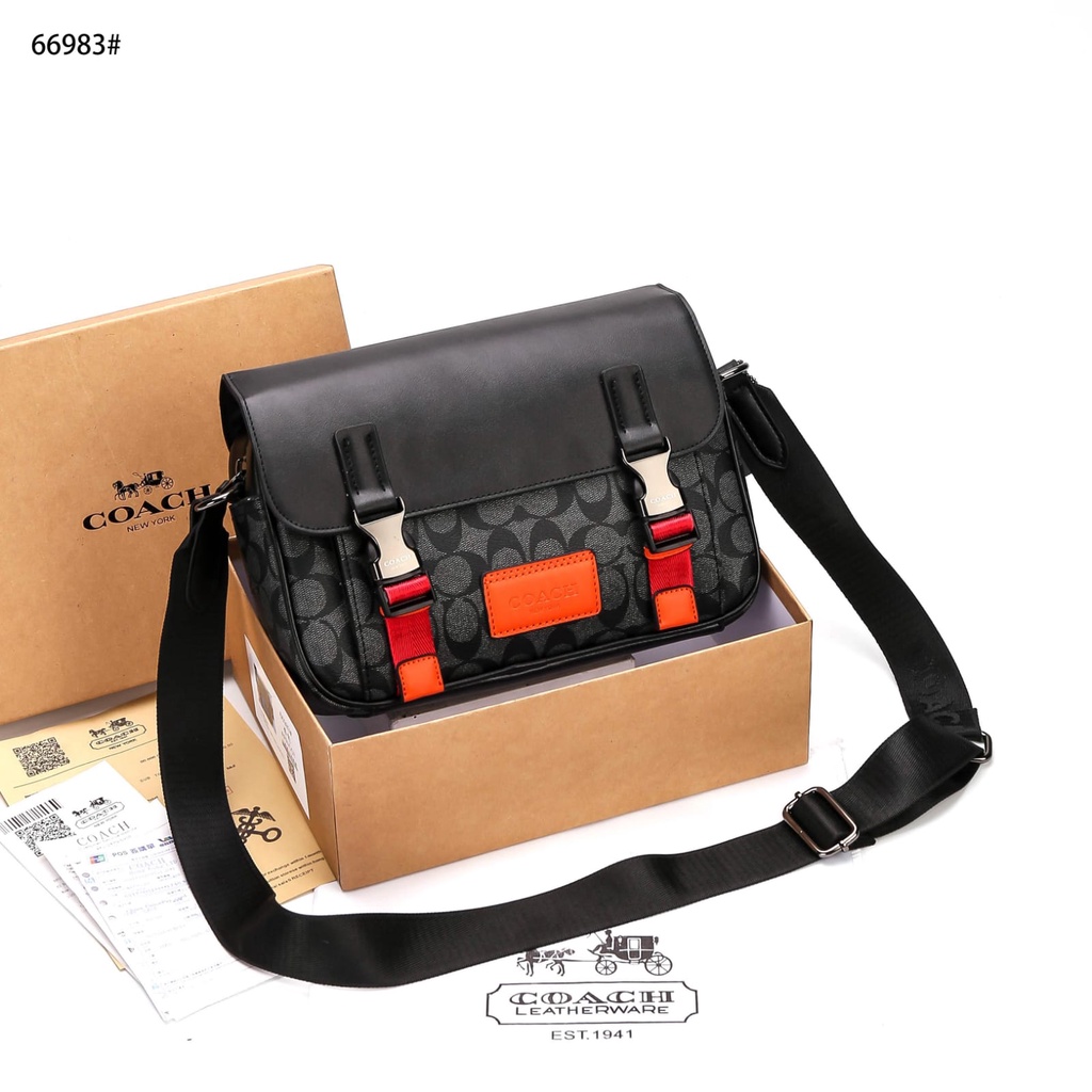 Coa Track Crossbody In Color block Signature 66983