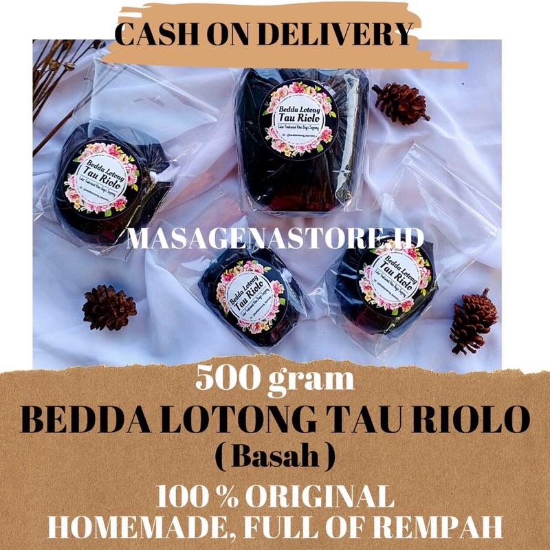 [TERMURAH] (Bisa COD) 1 kg Bedda Lotong Basah | Bedak Lotong | Lulur Hitam | Lulur Lotong | Lulur Kh