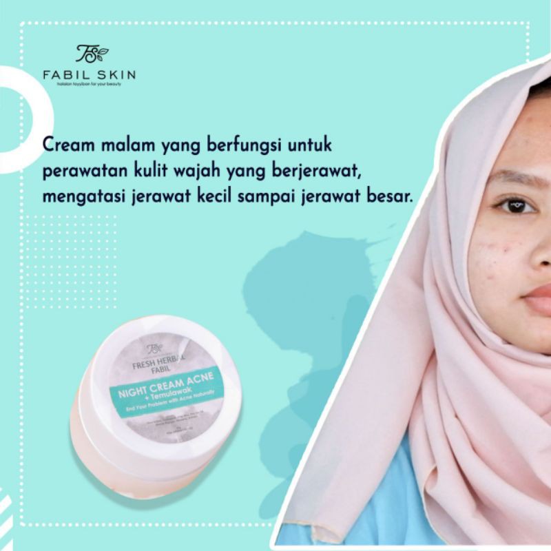 

Fabil Night Cream Acne Temulawak Krim malam untuk mengatasi jerawat