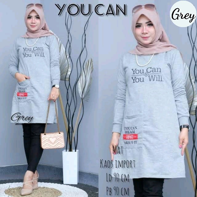 Tunik Kaos Wanita model kekinian