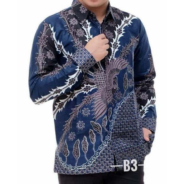 Agrapana Baju Batik Pria Lengan Panjang Batik Premium Modern Rajata Size M L XL XXL