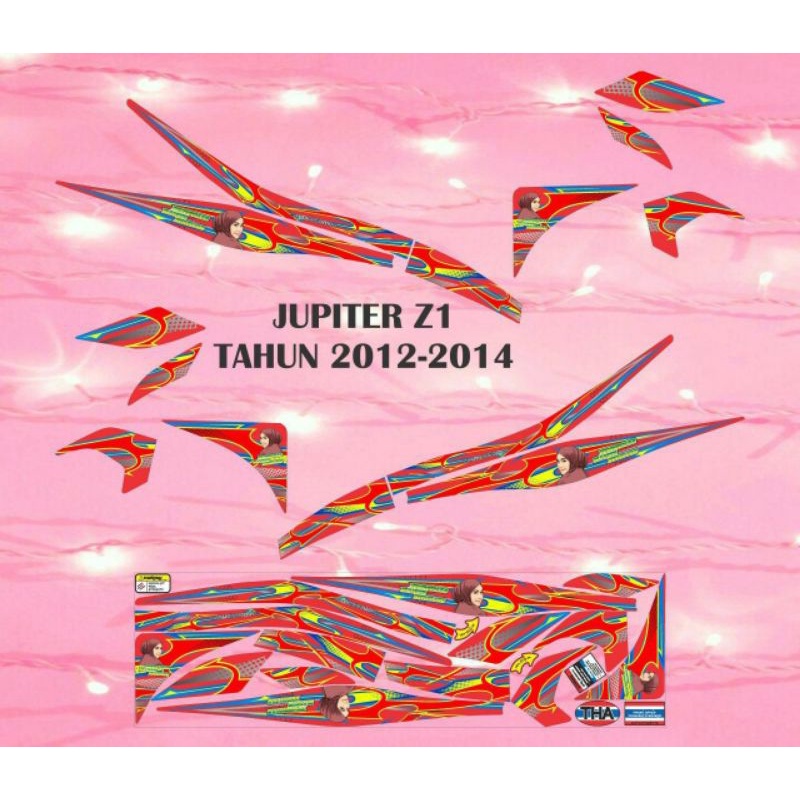 stiker striping decal variasi jupiter Z1 th 2012-2014 wanita berhijab