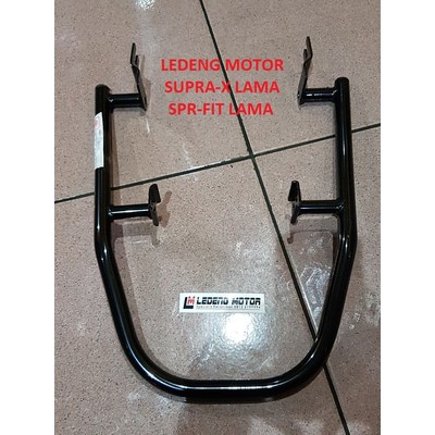 Kuat Behel Jok Honda Supra-X Fit Lama Besi Tebal Hitam Chrome Begel Belakang