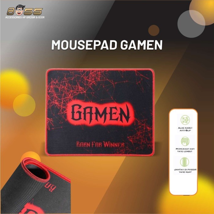 MOUSE PAD GAMEN MP02 BLACK (ORIGINAL) ANTI-SLIP