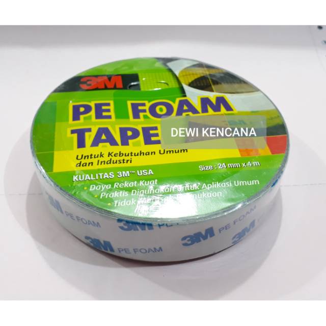 

PE FOAM TAPE 3M / Double Tape Busa 3M Abu Uk. 24mmx4m