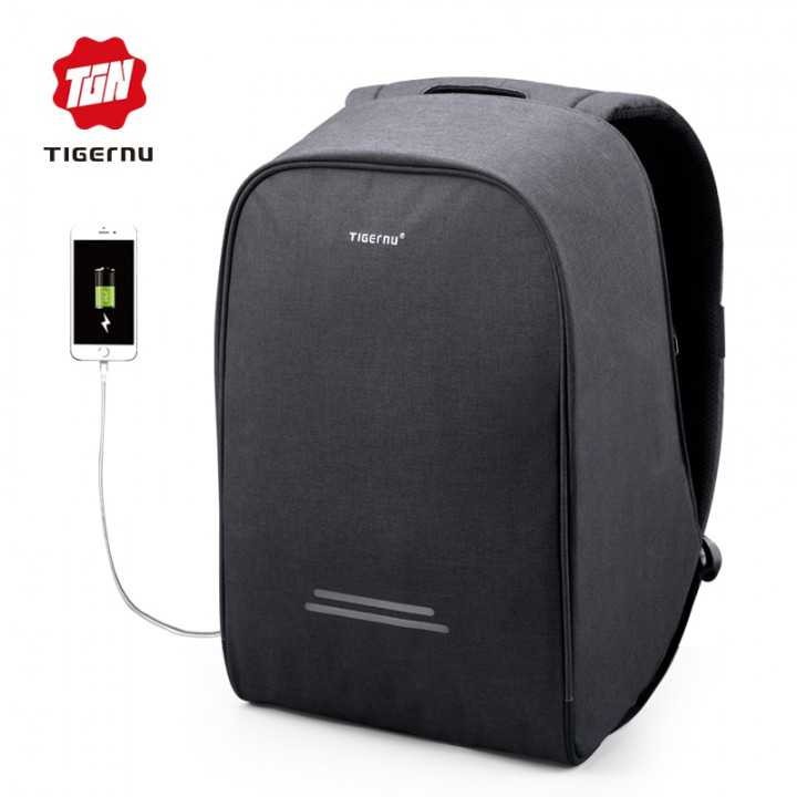 Original TIGERNU T-B3213 - 15.6 Inch - Dark Grey (Tas Laptop) Tas Ransel Laptop Pria
