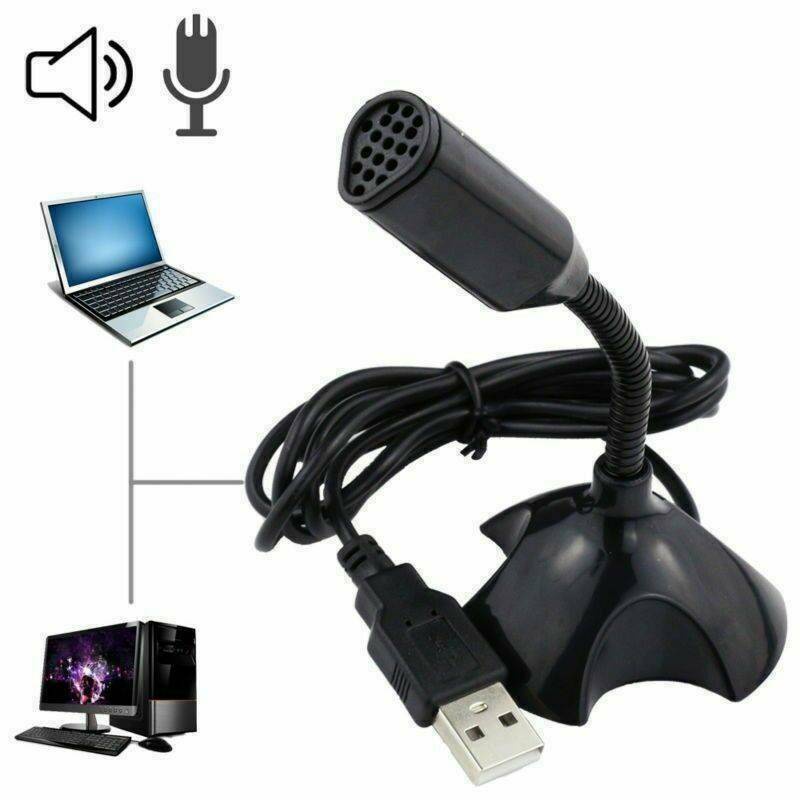 Microphone Meja untuk Laptop Komputer USB Micropon PC Mic Desktop Computer USB Port USB Mini Desktop Speech Microphone Computer Mic Stand For PC Laptop Notebook Accessories Desk Microphones Bisa OTG Broadcast Micropon