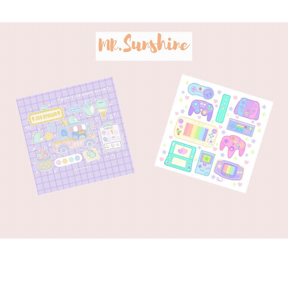 

Stiker Motif Kartoon pastel