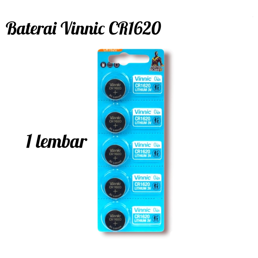 [Faith Shop] - Baterai CR1620 Lithium 3V Vinnic Original (1 lembar) - Battery / Batre Baterai Batu R