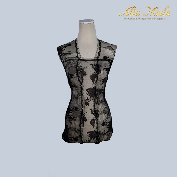 

Alta Moda Brokat Perancis Abstract Map Desain Black
