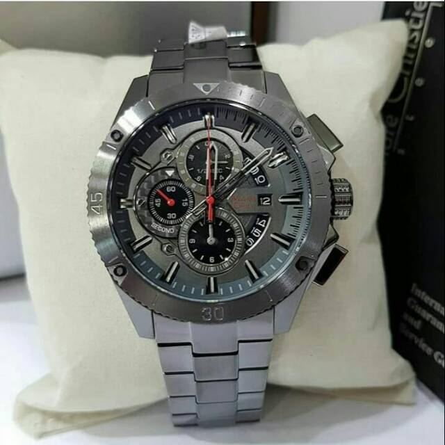 JAM TANGAN PRIA ALEXANDRE CHRISTIE 6465 COWOK GREY BLACK ORIGINAL