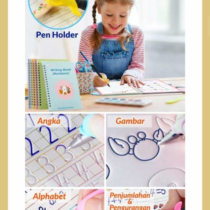 BAROKAH GAMIS Calligraphy 4 book for Children FREE Pen + Refill