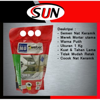 Semen Nat  Keramik  Oker Mortar Utama MU Super White Putih  1 