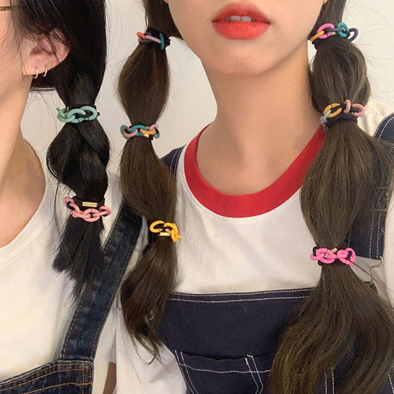 Ikat Rambut Elastis Warna Permen Gaya Korea Untuk Anak Perempuan