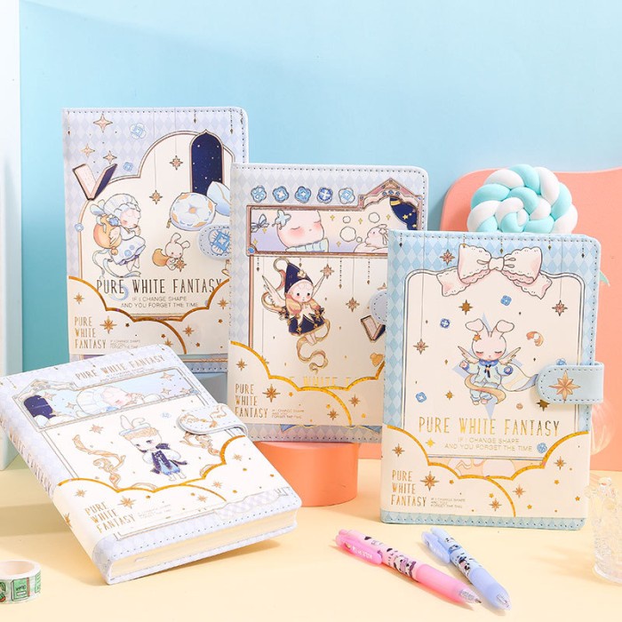 

Hemat Buku Tulis Harian Notebook Pure White Fantasy / Diary Catatan Lucu Hot Sale