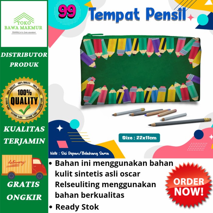 

Tempat Pensil Anak READY STOK untuk Ultah Souvenir Hadiah Kado Wisuda.