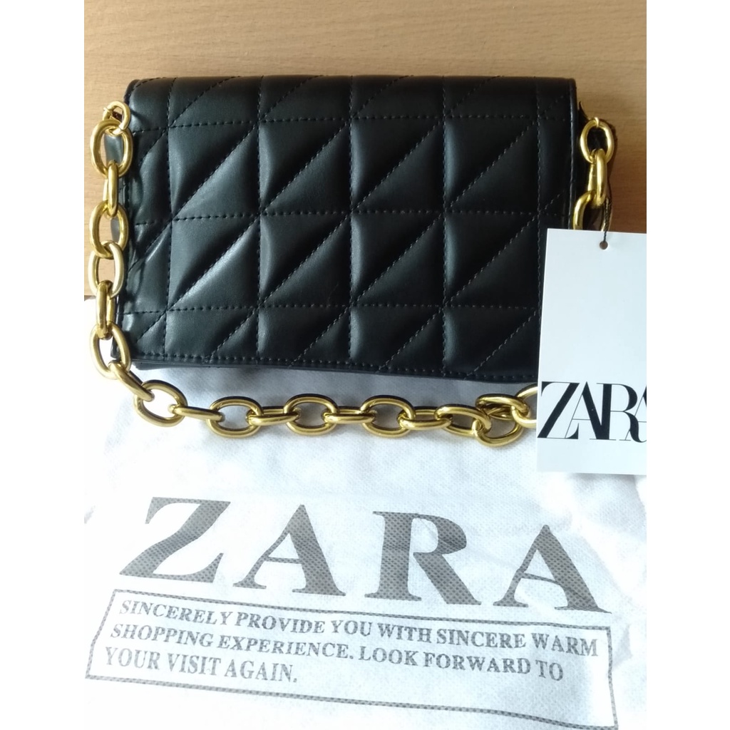 TAS WANITA ZARAA ZR QUILTED SHOULDER BAG TAS BAHU HAND BAG TALI RANTAI WITH CHAIN FASHION IMPORT PREMIUM #3165