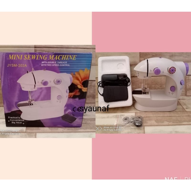 Mesin jahit mini portable sm202a