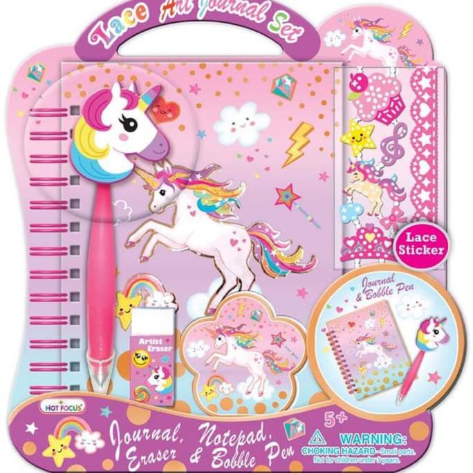 

Buku Diary Lace Art Unicorn Set Dengan Sticker Renda Hot Focus Cococakesale88