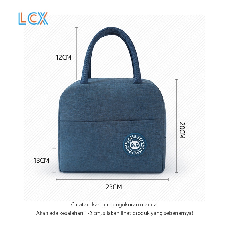 LCX Tas Bekal Lunch Cooler Bag Box Makanan Alumunium Kotak Makan Dewasa Anak Tahan Panas Dingin VS-8