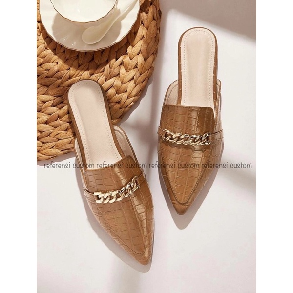 Flatshoes Lancip Croco Size Besar Flatshoes Croco Big Size 41 42 43 44 45 46