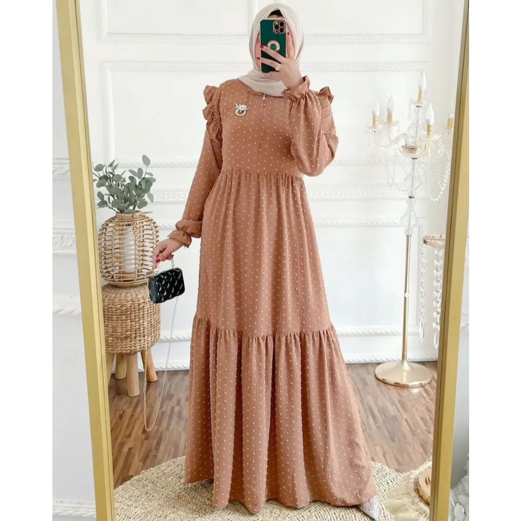 Farah Maxi Crinckle | Dress Muslimah Gamis Premium