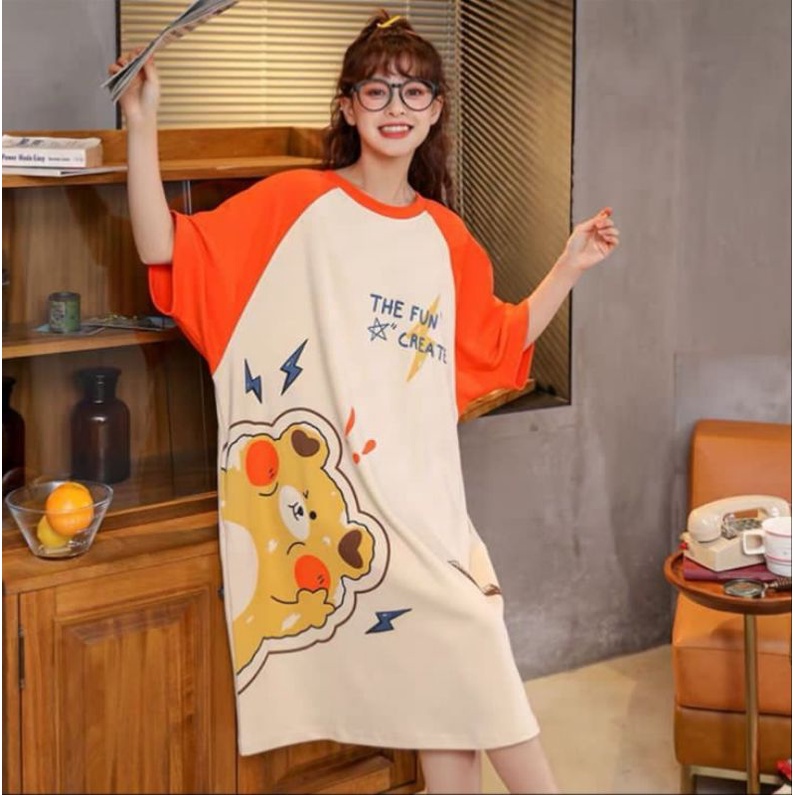 Daster Wanita import/Dress kekinian bahan katun style korea C02-C2