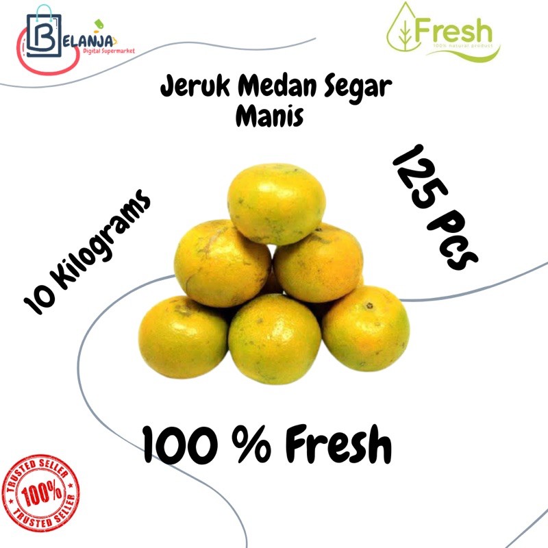 

Jeruk Medan Segar & Manis 10 KG 120 Pcs