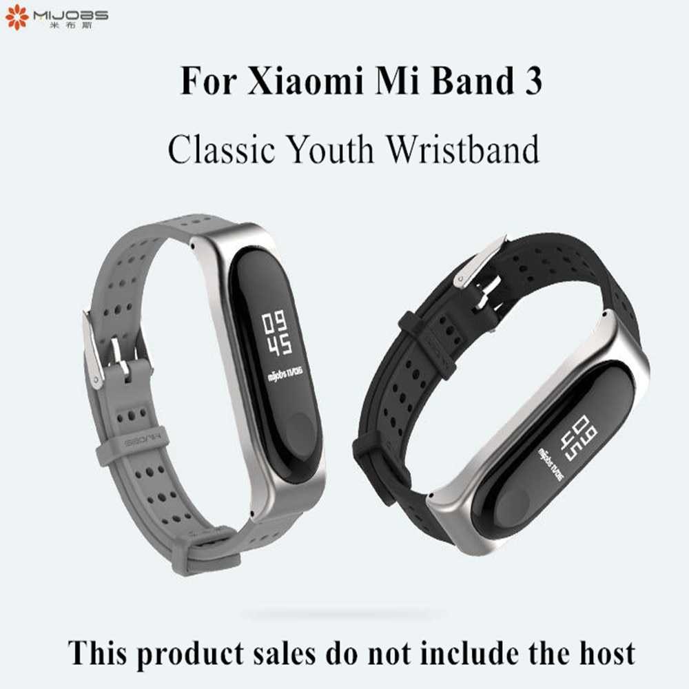 Bayar Ditempat Mijobs Sport Strap Watchband Silicone for Xiaomi Mi Band 3 - QR1601