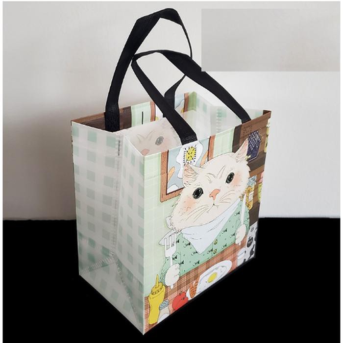 

PROMO - goodie bag paper bag kain / kantong plastik go green motif cat