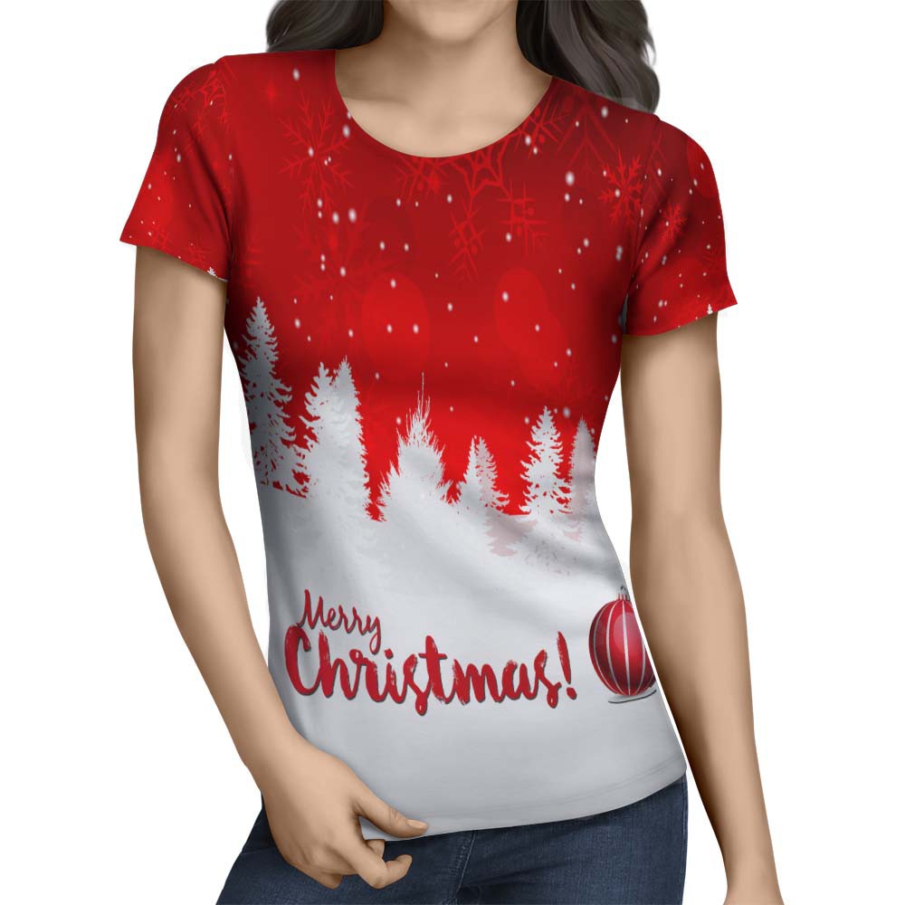 T Shirt Kaos Lengan Pendek Wanita Tema Christmas 3d Fullprint Sublimation Art 001 Shopee Indonesia - t shirt wanita lengan panjang new roblox 3d fullprint sublimation