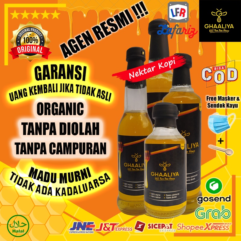 

Madu Murni Asli Hutan Alami Original Honey Nektar Kopi Obat Asam Lambung Kolesterol Promil Diet ALLS