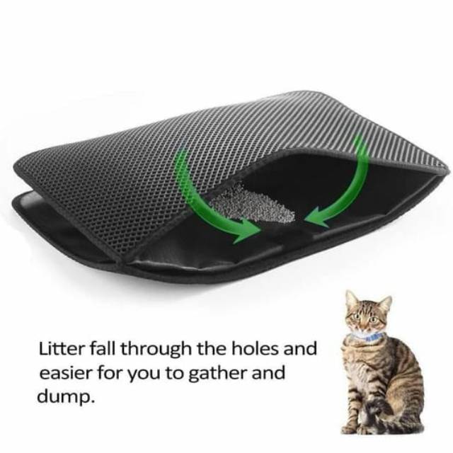 Foldable Layered Litter Catcher (70 x 55 cm) - Cat Litter Mat Keset Pasir Kucing