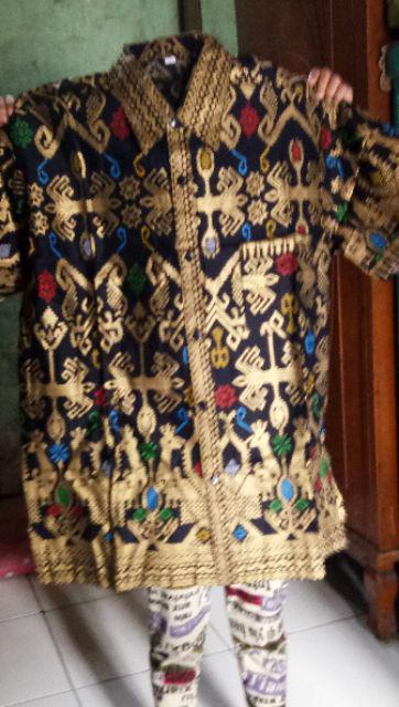 Qnunbatik Batik Keluarga/family Rok N Blus Narita Prodo Pendek Hitam