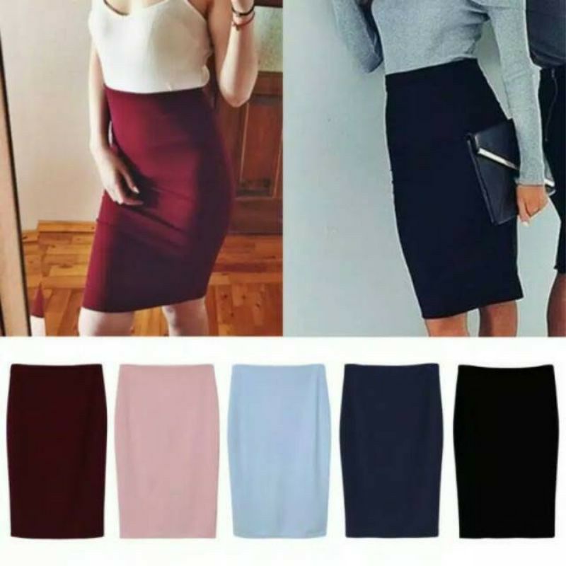 ROK SPAN PENDEK//ROK KERJA WANITA