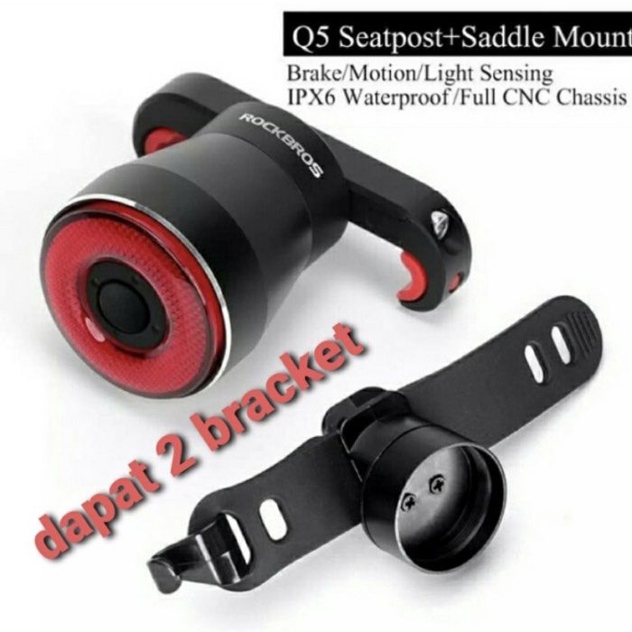 Lampu Sepeda ROCKBROS Q5 Smart brake Rem Sensor