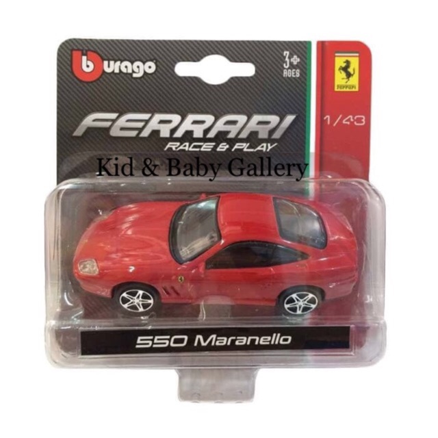 Bburago Ferrari 550 Maranello Diecast - Merah