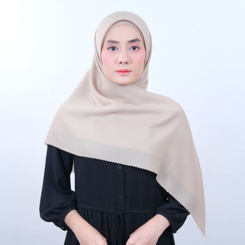 ( LC ) Shinar glamour ansania laser cut/shinar glamor laser cutt/hijab shinar glamour/jilbab segiempat Shinar glamour/Shinar Glamour Laser cutting Ansania Premium  Jilbab Kerudung Sinar PolySofter Segiempat/hijab shinar glamour laser cutting ansania