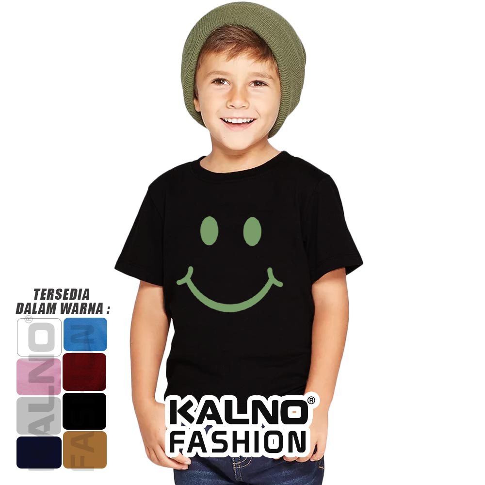 Baju Anak kecil cowok / cewek sablon print SMILE 176 - baju anak  ukuran S M L XL